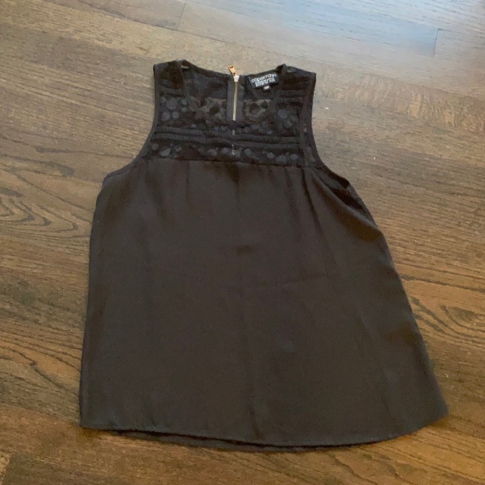Papermoon Stitch Fix Black Tank Blouse XSP EUC
